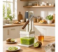 Manual Citrus Juicer, Heavy-Duty Lemon Squeezer with Wooden Handle, High Yield Fruit Press, Easy to Clean, Non-Slip Base, Perfect for Juicing Oranges and Other Citrus Fruits