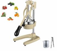 Manual Citrus Juicer - Large Cast Iron Juicer for Making Juice from Oranges, Lemons, Limes, and Pomegranates - Easy to Clean and Use