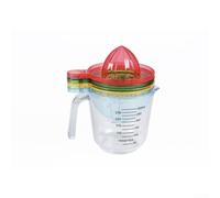 Manual Citrus Juicer Lemon Squeezer with Egg Separator Yolk Divider Baby Food Grinder Plastic Transparent 11x9.5x14.8cm