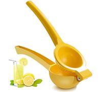 Manual Citrus Juicer, Metal Lemon Squeezer, Professional Hand Juicer, Kitchen Tool (Yellow)