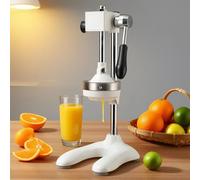 Manual Citrus Juicer - Stainless Steel Lemon and Orange Juicer with Dual Juicing Molds, Quick Juicing in 3 Seconds, Ideal for Home and Restaurant Use