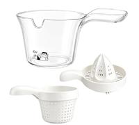 Manual Citrus Juicer with Handle Multifunctional Manual Kitchen Tool | Fruit press juicer vegetable container bowl suitable for the worktop, home, picnic, cafe, restaurant and