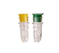 Manual Citrus Juicer with Screw Top Design and Integrated Filter for Smooth Lemon Juice Extraction, Compact Portable Squeezer for Various Uses (Green and Yellow)