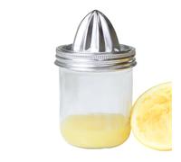 Manual Citrus Squeezer,Lemon Squeezer | Juice Extractor Lid with Glass Jar - For Orange and Lime Drinks, Outdoor Picnic and Party