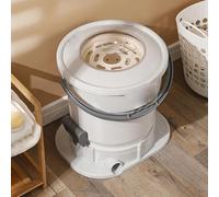 Manual Clothes Dehydrator, 3.17 Gal for Dorm | Non-electric Design, Nylon Drawstring, 4.9 Ft Drainage Hose, Portable Draw Cord Spin Dryer for Apartments or Camping