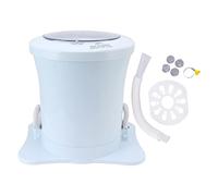 Manual Clothes Dehydrator Electric Free Large Capacity Hand Pull Rope Foot Shake Dry Bucket Washing Machine Portable Detachable Basket for Small Clothes Undergarments Socks Towels (Blue)