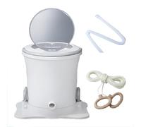 Manual Clothes Spin Dryer 17x15in 17x18.5in Spin Dryer Non-Electric Convenience And Efficiency For RV Apartments Dorms Camping Travel(White,Small)