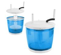 Manual Clothes Washer, Portable Hand Crank Washing Machine Mini Dryer Spinner Labor Compact Laundry Machine for Camping, Dorm, Travel, No Electricity Needed, Suction Cup Base, 2kg Capacity Sky Blue