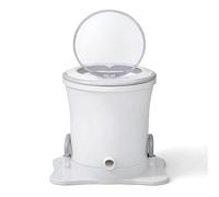 Manual Clothes Wringer With handle Portable Clothes Spinner Wringer Nonelectric Laundry Dryer Small Pull Rope Foot Pedal Hand Crank Spin Dryer for Camping School Apartment Dorm(White)