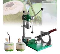 Manual Coconut Opener Machine, Stainless Steel Desktop Cutter for Coconuts, Peeling and Opening Tool with 3 Handles