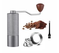 Manual Coffee Grinder, Aluminum Alloy Body Hand Coffee Grinder with Stainless Steel Conical Burr, Adjustable Grinding Levels for Espresso to French Press, 25-35g Capacity, 300-1500um
