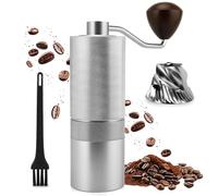 Manual Coffee Grinder - Portable Hand Coffee Grinder with Stainless Steel Conical Burr & Adjustable Grind for Espresso, Aeropress, Pour Over & French Press - Compact Easy Clean Full Metal Travel Mill