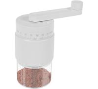 Manual Coffee Grinder Portable Hand Crank Coffee Bean Mill with 35 Adjustable Settings 30g Capacity for Home Office Camping(White)