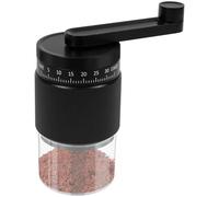 Manual Coffee Grinder Portable Hand Crank Coffee Bean Mill with 35 Adjustable Settings 30g Capacity for Home Office Camping(Black)