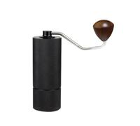 Manual Coffee Grinder Stainless Steel Burr Mill Adjustable Coarseness Portable Hand Crank Coffee Bean Grinder for Espresso Press(Black)