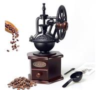 Manual Coffee Grinder Vintage Wooden Coffee Bean Grinder Hand Grinder Roller Antique Coffee Mill for Making Mesh Coffee Classic French Press for Decoration (Hexagon)