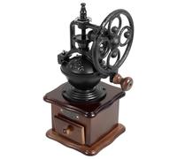Manual Coffee Grinder Vintage Wooden Coffee Bean Grinders British Style Retro Hand Grinder with Catcher Drawer Roller Grain Mill Hand Crank for Home Office