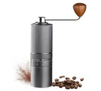 Manual Coffee Grinder with 6-Star 420 Stainless Steel Conical Burr, 150 Adjustable Grind Levels, Lightweight Aluminium Body, Portable Hand Coffee Grinder for Espresso to French Press (Black)