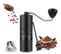 Manual Coffee Grinder with 60 Adjustable Settings, Stainless Steel Conical Burr Coffee Grinder for Espresso, Pour Over & French Press, Portable Hand Coffee Grinder for Travel, Camping & Home