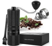 Manual Coffee Grinder with 60 Adjustable Settings, with Straight Handle for French Press, Drip, Espresso with Assembly Consistency Stainless Steel Conical Burr Mill, 28g Capacity
