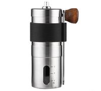 Manual Coffee Grinder with Adjustable Stainless Steel Conical Burr Mill, Portable Hand-Cranked Espresso Maker for Camping Travel Hiking, For Easy to Clean For