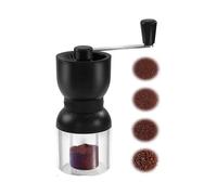 Manual Coffee Grinder with Ceramic Burrs, Hand Coffee Mill with 2 Containers Adjustable Coarseness