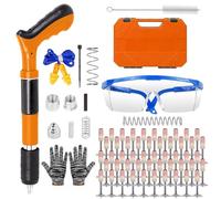 Manual Concrete Nail Gun Kit: 5 Speed Adjustable Upgraded Manual Nailer with 150pcs Nails Multipurpose Mini Nail Gun Cordless for Concrete Walls Ceiling Fixture Install Removable and Portable