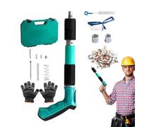 Manual Concrete Nail Guns Kit with 100 Nails, Mini Nail Guns Manual Wall Nails Fastening Tool, Multipurpose Mini Nailer Cordless for Concrete Walls Ceiling Fixture Install Removable and Portable