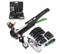 Manual Copper Aluminum Pipe Bender, 6-22Mm Bending Tool Set, 90° Forward & Reverse Ratchet Copper Pipe Bender with 7 Dies, for Air Conditioners Refrigerators Cars Heaters