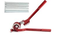 Manual Copper Pipe Bender Tool for 6mm 8mm 10mm Tubes with 5 Spring Inserts - Aluminum Alloy HVAC Bending Kit up to 180 Degrees