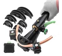 Manual Copper Pipe Bending Kit, Hydraulic Tube Bender with 7 Dies, 6-22mm, 180 kN, 180°, for Plumbing HVAC