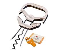 Manual Corkscrew Extractor - Two Pin Wine Bottle Opener Professional Bar Tool Comfortable Design High Quality Construction With Smooth Leverage | Accessories