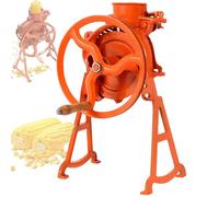 Manual Corn Thresher - 2-in-1 Hand Corn Sheller, Wooden Handle, Adjustable Feed Opening, Auto-Eject Cobs for Home Farm Use