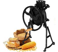 Manual Corn Thresher, Heavy Duty Cast Iron Corn Sheller with Wooden Handle, 98% Threshing Rate for Dried Corn Kernels