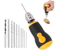 Manual Craft Drill, Small Hand Tool, Cordless Rotary Device, Multifunctional Wood Polishing Workshop Companion, Practical DIY Home Repair Accessory, Utility Gear for Hobbyists, Carpenters, 9 cm