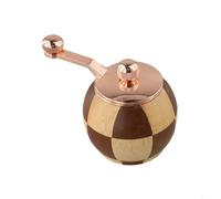 Manual Crank Pepper Mill Constructed from Sustainably Sourced Solid Wood with Chessboard Texture for Visual Appeal (Individual)