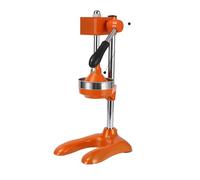 Manual Crank Type Heavy-Duty Easy Citrus Juicer Removable Strainer Cone Easy-To-Grip Handle Restaurant Café Stainless Steel(Orange,26 * 20 * 47cm)