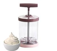 Manual Cream Dispenser, Manual Whipped Cream Dispenser, Stainless Steel Baking Tools, Ergonomic Dispenser with Comfort Handle for Kitchen for Salad Drinks