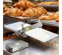 Manual Croissant Dough Laminator, Commercial Dough Rolling Machine with Adjustable Thickness 0.5-25mm, Stainless Steel Non-Stick Dough Sheeter, Foldable Compact for Home & Bakery Use