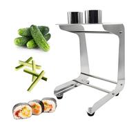 Manual Cucumber Cutter, 304 Stainless Steel Carrot Stick Cutter with 3 Blades, 45mm Cutting Diameter, for Kitchen Vegetable Slicer