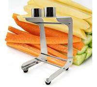 Manual Cucumber Cutter, Stainless Steel Carrot Stick Cutter Tool with 3 Interchangeable Blades, for Kitchen Vegetable Slicer and Salad Making