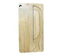 Manual Cutter, Arc Shaped Stainless Steel Knife | Wooden Serving Tray Set | For Left and Right Handed Bagels French Chopsticks Pastry Chefs Home Kitchen Restaurant