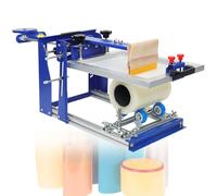 Manual Cylinder Press Printer for Curved Screen Printing on Bottles, Tubes, Pens, Rods - Ideal for Cylindrical Products
