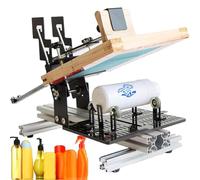 Manual Cylinder Screen Printer for Curved Surfaces, Ideal for Cup and Bottle Printing, Compact Design