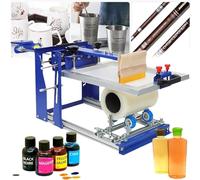 Manual Cylinder Screen Printer for High-Precision Printing on Beer Cups, Cosmetic Bottles, and Baseball Bats, Lightweight and Multi-Purpose