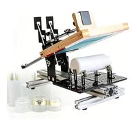 Manual Cylinder Screen Printing Machine, Height Adjustable for Cups, Bottles, Tubes, 200x250MM Maximum Graphic Area, Ideal for Custom Printing on Cylindrical Objects