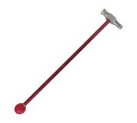 Manual Dent Finishing Hammer for Metal Body Surfaces, Red | Extended Carbon Fiber Handle, Two-Sided Chrome Head, Accurate Tap Down Tool Supporting Detail Tasks
