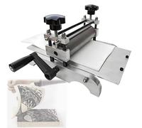 Manual Desktop Etching Press Machine, Adjustable Roller Height, Ideal for Paper, Woodblock, Lino Printing, Small Size for Easy Use, 31x17CM Manual Printing Tool