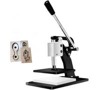 Manual Die Cutting and Embossing Machine, Heavy Duty Hand Press for Leather Craft, Upper Pressure Plate 90 x 130mm, Hand-Operated Punching Tool