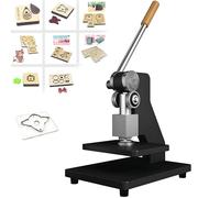 Manual Die-Cutting Press, 1-Ton Pressure Stamping Machine for Die Cutting, Punching, Embossing, and Other Pressing Work - Versatile Black Square Pressure Plate